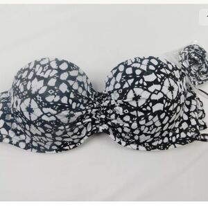 Shade & Shore Black White Strappy Light Lift Bikin